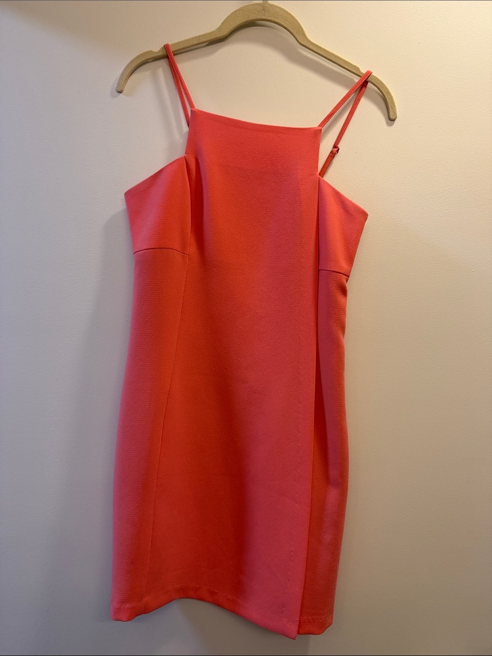BCBGeneration Coral Pink Spaghetti Strap Mini Dress